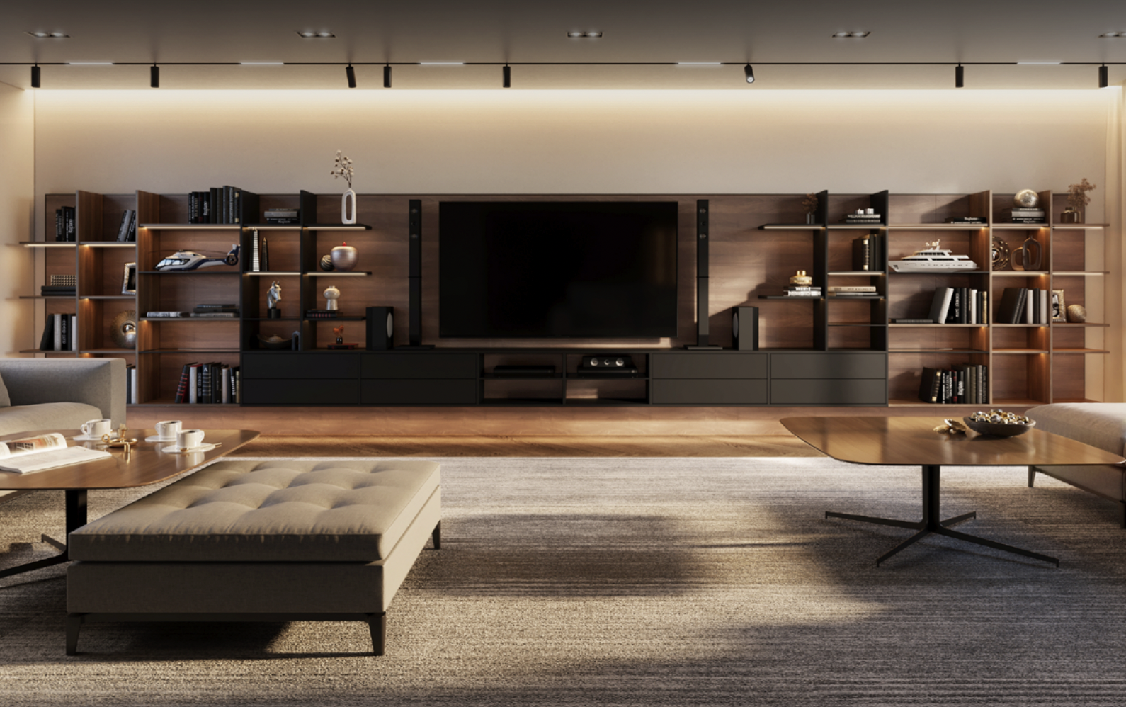 TV Wall Oasis: Black